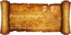 Purgly Veronika névjegykártya